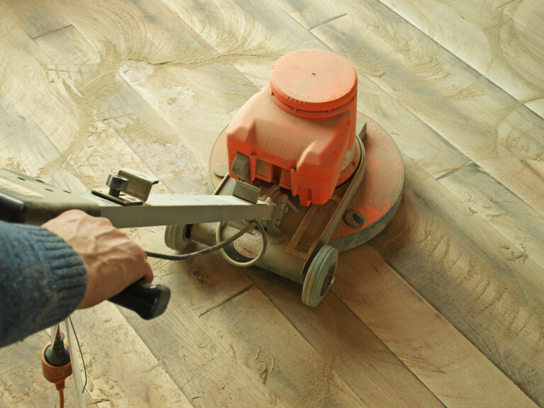 sanding timber floor